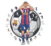 Iconic Puzzles Barcellona Pedri Puzzle in Legno 100% sostenibile con Licenza Ufficiale, Colore, M, 270 Pcs