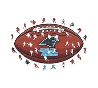 Iconic Puzzles - Carolina Panthers, Logo, Puzzle di Legno con Licenza Ufficiale NFL, 100% sostenibile, Regalo per Adulti e Bambini, Taglia M, 270 PCS