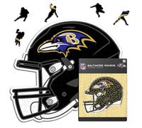 Iconic Puzzles - Casco Baltimore Ravens, Puzzle di Legno con licenza ufficiale NFL, 100% sostenibile, regalo per adulti e bambini, taglia L, 500 Pcs
