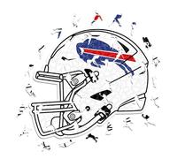 Iconic Puzzles - Casco Buffalo Bills, Puzzle di Legno con licenza ufficiale NFL, 100% sostenibile, regalo per adulti e bambini, taglia M, 270 Pcs