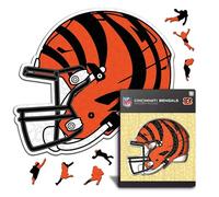 Iconic Puzzles - Casco Cincinnati Bengals, Puzzle di Legno con licenza ufficiale NFL, 100% sostenibile, regalo per adulti e bambini, taglia S, 150 Pcs