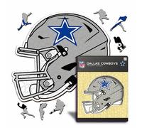 Iconic Puzzles - Casco Dallas Cowboys, Puzzle di Legno con licenza ufficiale NFL, 100% sostenibile, regalo per adulti e bambini, taglia M, 270 Pcs