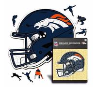 Iconic Puzzles - Casco Denver Broncos, Puzzle di Legno con licenza ufficiale NFL, 100% sostenibile, regalo per adulti e bambini, taglia L, 500 Pcs