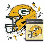 Iconic Puzzles - Casco Green Bay Packers, Puzzle di Legno con licenza ufficiale NFL, 100% sostenibile, regalo per adulti e bambini, taglia M, 270 Pcs
