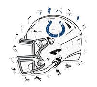 Iconic Puzzles - Casco Indianapolis Colts, Puzzle di Legno con licenza ufficiale NFL, 100% sostenibile, regalo per adulti e bambini, taglia M, 270 Pcs