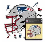 Iconic Puzzles - Casco New England Patriots, Puzzle di Legno con licenza ufficiale NFL, 100% sostenibile, regalo per adulti e bambini, taglia S, 150 Pcs