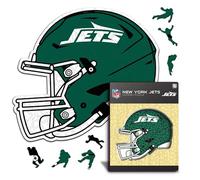 Iconic Puzzles - Casco New York Jets, Puzzle di Legno con licenza ufficiale NFL, 100% sostenibile, regalo per adulti e bambini, taglia M, 270 Pcs