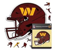 Iconic Puzzles - Casco Washington Commanders, Puzzle di Legno con licenza ufficiale NFL, 100% sostenibile, regalo per adulti e bambini, taglia S, 150 Pcs