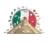 Iconic Puzzles, Chichén Itzá, Collezione Monumenti, Puzzle di Legno per Adulti e Bambini, Legno 100% Sostenibile, Taglia S 150 Pezzi