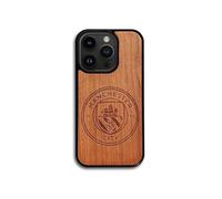 Iconic Puzzles, Custodia per Telefono Manchester City in Legno 100% Legno sostenibile, Compatibile con iPhone 14 PRO, Resistente, Idea Regalo