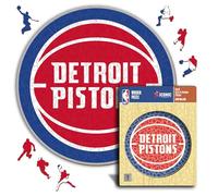 Iconic Puzzles- Detroit Pistons, Logo Puzzle in Legno 100% sostenibile con Licenza Ufficiale NBA, Colore, Taglia S, DetroitPistons-S