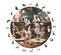 Iconic Puzzles - Gattini Giocosi, puzzle in legno 100% sostenibile, Regali per Bambini e Adulti, taglia S, 200 Pezzi