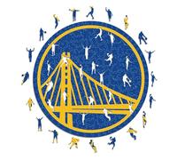 Iconic Puzzles- NBA Puzzle in Legno, Multicolore, Golden State Warriors, GoldenStateWarriors-L