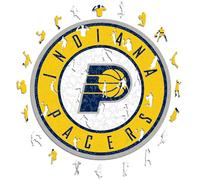 Iconic Puzzles- Indiana Pacers, Logo Puzzle in Legno 100% sostenibile con Licenza Ufficiale NBA, Colore, Taglia S, IndianaPacers-S
