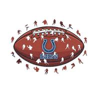 Iconic Puzzles - Indianapolis Colts, Logo, Puzzle di Legno con licenza ufficiale NFL, 100% sostenibile, regalo per adulti e bambini, taglia L, 500 Pcs