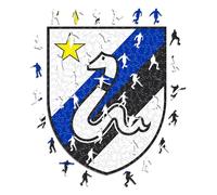 Iconic Puzzles - Inter Retro Logo, Puzzle di Legno con licenza ufficiale, 100% sostenibile, regalo per adulti e bambini, taglia S, 150 Pz