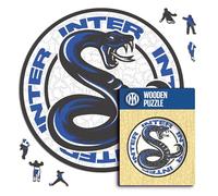 Inter Iconic Puzzles, Inter Snake, Prodotto ufficiale, Puzzle di Legno per Adulti e Bambini, Legno 100% Sostenibile, Taglia M 270 Pezzi