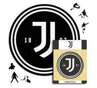 Iconic Puzzles, Juventus Logo, Prodotto ufficiale, Puzzle di Legno per Adulti e Bambini, Legno 100% Sostenibile, Taglia S 150 Pezzi
