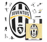 Iconic Puzzles, Juventus Retro Logo, Prodotto ufficiale, Puzzle di Legno per Adulti e Bambini, Legno 100% Sostenibile, Taglia M 270 Pezzi