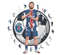 Iconic Puzzles- Khvicha Kvaratskhelia Puzzle in Legno, Colore, Taglia M, PSG KhvichaKvaratskhelia-M