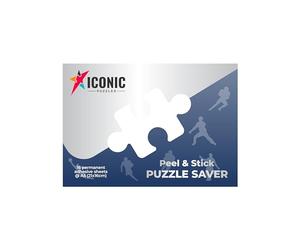 Iconic Puzzles - Kit per Appendere Puzzle Senza Fare Buchi nel Muro e Senza Cornice. Facile e Veloce, Trasparente, Taglia Unica
