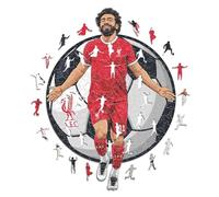 Iconic Puzzles - Liverpool, Mohamed Salah, Puzzle di Legno con licenza ufficiale, 100% sostenibile, regalo per adulti e bambini, taglia L, 500 Pz