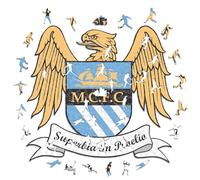 Iconic Puzzles - Manchester City Retro Logo, Puzzle di Legno con licenza ufficiale, 100% sostenibile, regalo per adulti e bambini, taglia S, 150 Pz