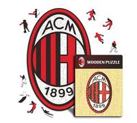 Iconic Puzzles, Milan Logo, Prodotto ufficiale, Puzzle di Legno per Adulti e Bambini, Legno 100% Sostenibile, Taglia L 500 Pezzi