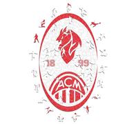 Iconic Puzzles - Milan Retro-Logo, Puzzle di Legno con licenza ufficiale, 100% sostenibile, regalo per adulti e bambini, taglia S, 150 Pz