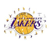 Iconic Puzzles- NBA Puzzle in Legno, Multicolore, Los Angeles Lakers, LosAngelesLakers-M