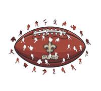 Iconic Puzzles - New Orleans Saints, Logo, Puzzle di Legno con Licenza Ufficiale NFL, 100% sostenibile, Regalo per Adulti e Bambini, Taglia L, 500 PCS