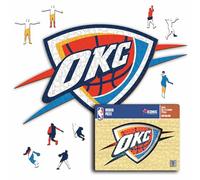 Iconic Puzzles- NBA Puzzle in Legno, Multicolore, Oklahoma City Thunder, OklahomaCityThunder-M
