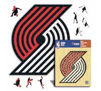 Iconic Puzzles-Portland Trail Blazers, Logo Puzzle in Legno 100% sostenibile con Licenza Ufficiale NBA, Colore, Taglia L, PortlandTrailBlazers-L