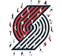 Iconic Puzzles- Portland Trail Blazers, Logo Puzzle in Legno 100% sostenibile con Licenza Ufficiale NBA, Colore, Taglia M, PortlandTrailBlazers-M