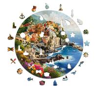 Iconic Puzzles - Portofino, Italia, puzzle in legno 100% sostenibile, Regali per Bambini e Adulti, taglia S, 200 Pezzi