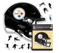 Iconic Puzzles-Puzzle in Legno 100% sostenibile con Licenza Ufficiale, Colore Pittsburgh Steelers, M, 270 Pcs