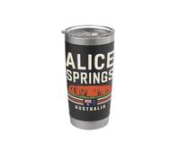Iconica avventura di viaggio in città di Alice Springs in Australia Bicchiere termico in acciaio inox doppia parete