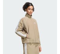 Adidas Iconic Woven 3 Stripes Tracksuit Jacket Beige S Donna
