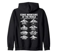 Iconiche Montagne del Mondo leggendario Design Picchi Felpa con Cappuccio