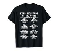 Iconiche Montagne del Mondo leggendario Design Picchi Maglietta