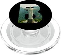 Iconico Brasile Paesaggio Cristo Redentore Lettera B PopSockets PopGrip per MagSafe