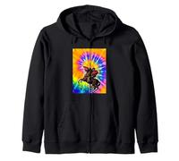 Iconico Napoleone Attraversando Le Alpi con Sfondo Tie Dye Felpa con Cappuccio