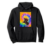 Iconico Napoleone Attraversando Le Alpi con Sfondo Tie Dye Felpa con Cappuccio
