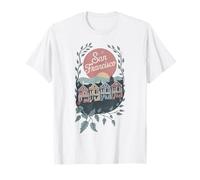 Iconico San Francisco Dipinto Signore Retro Cityscape Maglietta