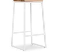 Iconik Interior Big Boy Style Sgabello Design Industriale - Legno e metallo - 76 cm - Big Boy Bianco