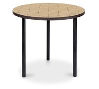 Iconik Interior Carrello rotondo in legno e metallo legno naturale