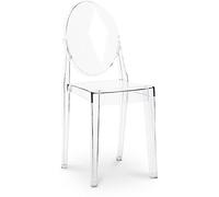 Iconik Interior Ghost Style - Sedia trasparente per sala da pranzo, Victoria Queen, trasparente