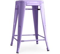 Iconik Interior Industrial Style - Sgabello da bar, design industriale - 60 cm - Nuova edizione - Stylix viola pastello