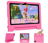 Iconiotk Tablet per bambini 10.1" Android 14 Octa-Core 64 GB 6000 mAh Spazio per bambini Controllo parentale 1280 * 800 HD Touchscreen Custodia antiurto doppia fotocamera regalo per bambini piccoli