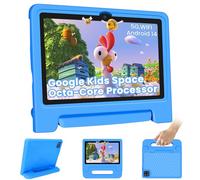 Iconiotk Tablet per bambini 10.1" Android 14 Octa-Core 64 GB 6000 mAh Spazio per bambini Controllo parentale HD Touchscreen Custodia antiurto doppia fotocamera regalo per bambini dai 3 ai 9 anni (blu)